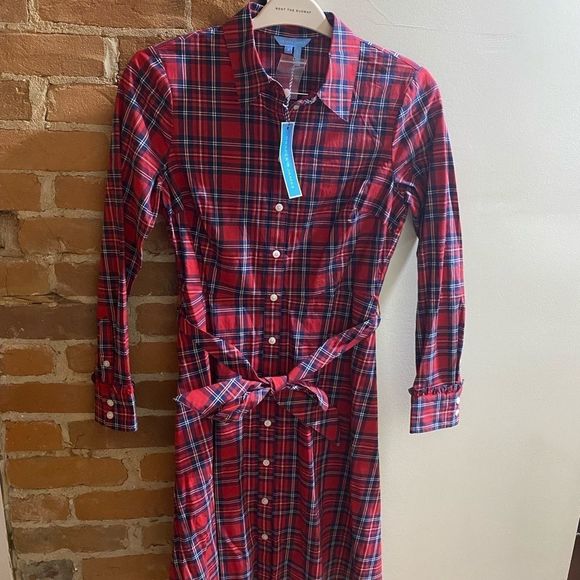 Draper James Dresses & Skirts - NWT Draper James womens Angie check belted dress size 4